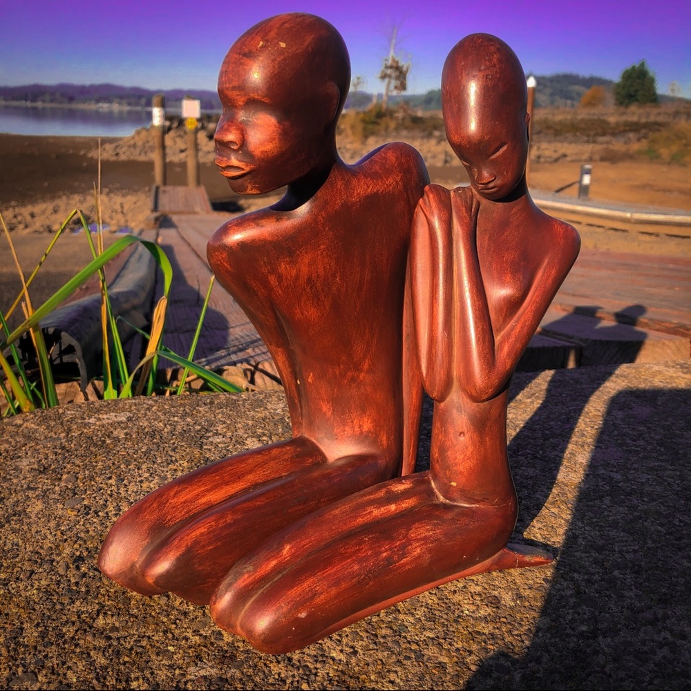 🏺African Inspired Ceramic Hand painted Sculptures